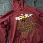 Spider Worldwide Men's Burgundy and Red Hoodie - Image 3