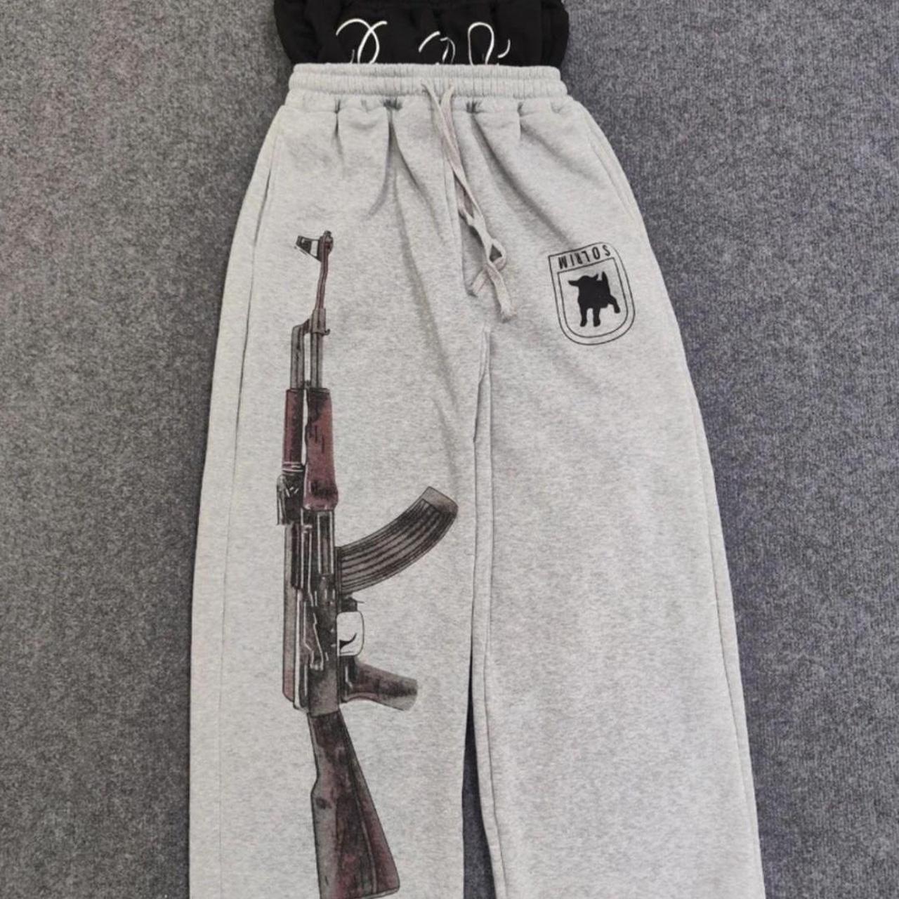 P0 Men's Grey Joggers-tracksuits - Image 1