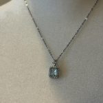 Sterling Silver blue crystal necklace - Image 3