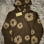 Denim Tears Men's Brown and Khaki Hoodie