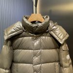 Moncler Men's Khaki and Green Coat - Image 2