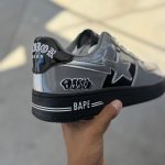 BAPE Men's Grey and Black Trainers - Image 3