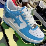 BAPE Men's Navy and Blue Trainers - Image 6