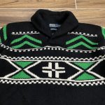 Polo Ralph Lauren Men's Black and Green Jumper - Image 4