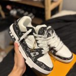 Louis Vuitton Men's Black and White Trainers