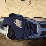 Louis Vuitton Men's Blue and Navy Trainers - Image 4