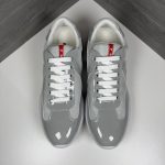 Prada Men's Grey and White Trainers - Image 3