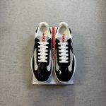 Prada Men's Black and Grey Trainers - Image 3