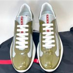 Prada Men's Green and Khaki Trainers