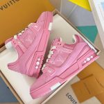 Louis Vuitton Women's Pink Trainers - Image 4
