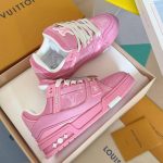 Louis Vuitton Women's Pink Trainers - Image 3