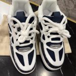 Louis Vuitton Men's Navy and Blue Trainers - Image 2